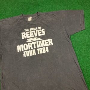 Vintage Reeves And Mortimer Tour Shirt Mens 1994 Sketch Comedy Promo Logo 90s